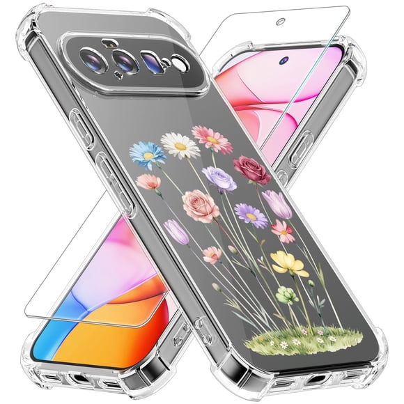 Funda GSDCB Pixel 11 Transparente con Diseño Floral (TPU)