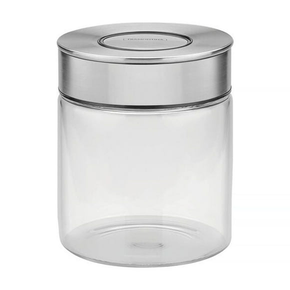 Contenedor de vidrio Purezza con tapa de acero inoxidable de 0,7l Tramontina