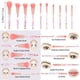 thumbnail image 2 of Juego de 10 brochas de maquillaje con mango transparente de cristal, brocha para base, corrector y sombra de ojos., 2 of 6