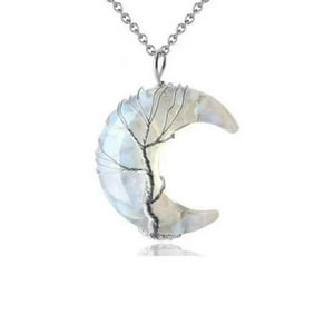 Collar Heshpaws Tree Of Life Crescent Moon 7 Chakra