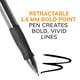 thumbnail image 3 of Bolígrafo retráctil Bold BIC Glide Bold, 1,6 mm, negro, paquete de 36, 3 of 7
