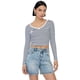 thumbnail image 1 of Polera Mujer M/L Cuello V Azul Marino Corona, 1 of 5