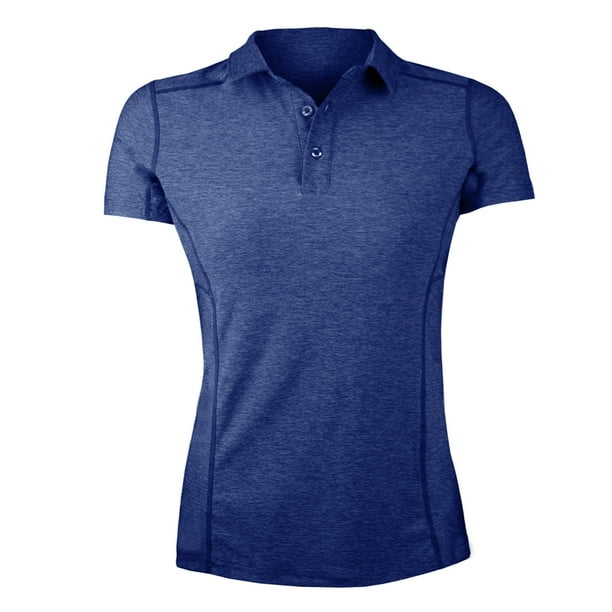 Polera Dry Fit Con Cuello Manga Corta Mujer
