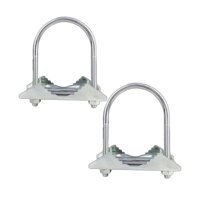 Bothyi - 2 Piezas De Abrazadera De Montaje De Antena, Abrazadera De Tubo Con Perno En U Para Antena De Casa Y Exterior