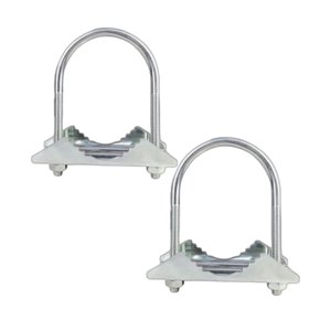 Bothyi - 2 Piezas De Abrazadera De Montaje De Antena, Abrazadera De Tubo Con Perno En U Para Antena De Casa Y Exterior