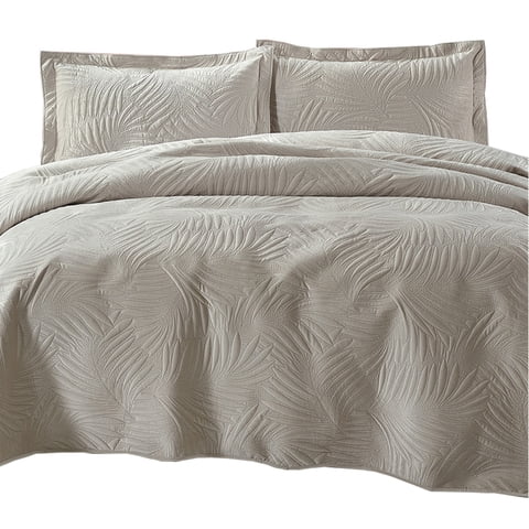 Mallorca - Quilt Liso Velvet Ibiza Crudo 1,5 Plazas