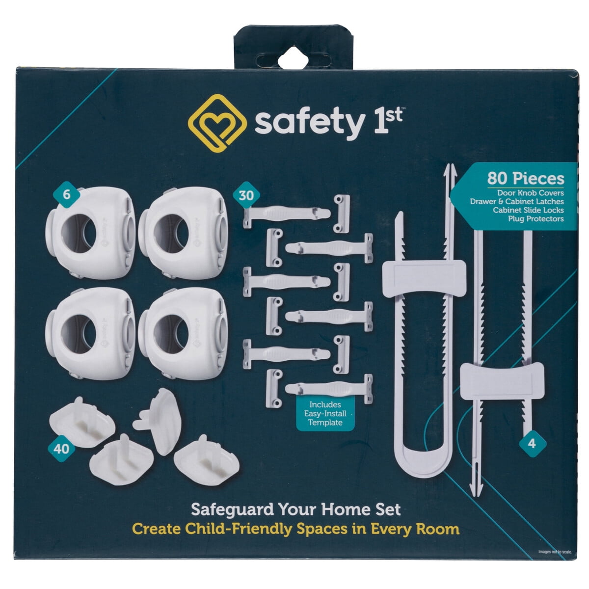 Set Seguridad Hogar Safety 1st 80 Piezas Blanco Beba