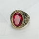 thumbnail image 3 of Fashion Oval Zircon Stainless Steel Geometric Patterns Ring, 3 of 3