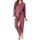 thumbnail image 4 of INSPIRE CHIC Pijamas de Algodón para Mujer, Conjunto de Dos Piezas de Ropa de Dormir con Bolsillos, Camisa de Manga Larga con Botones y Cuello con Muesca y Pantalones XS Rosa Empolvado, 4 of 6