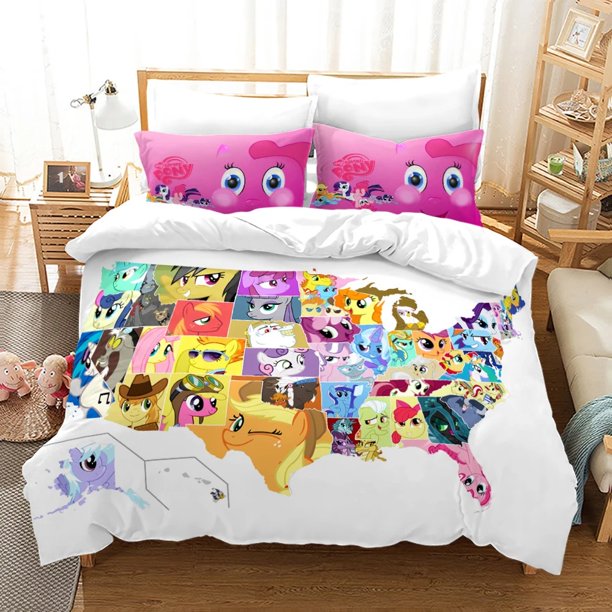 My Little Pony Duvet Cover Set,Bedding for Adult Kids Bed Set,Game Quilt Cover,Comforter Cover Bedding Set Bed Sheets
