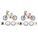 thumbnail image 4 of Juego De Juguete Modelo De Bicicleta Con Dedos Naranja + Amarillo, 4 of 5
