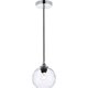 thumbnail image 1 of Lámpara Colgante Living District Cashel Metal Cromo/Transparente 1 Luz, 1 of 8