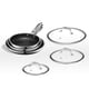 thumbnail image 1 of Juego de sartenes antiadherentes híbridas Cookware HexClad de 6 piezas con tapas, 1 of 6