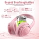 thumbnail image 3 of Auriculares Bluetooth BERIBES WH202A Over Ear 40 mm 65 h Rosa, 3 of 3