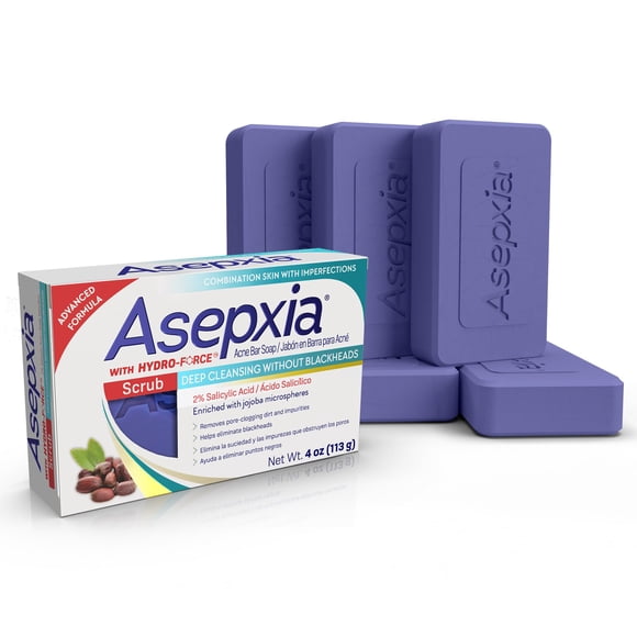 Jabón Asepxia Exfoliante para Acné - Pack de 5 (113 g)