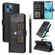 thumbnail image 1 of FOXDOCK Funda tipo Cartera para iPhone 13 – Cubierta de Cuero PU con Múltiples Ranuras, Bolsillo para Efectivo y Correa de Muñeca, 1 of 6