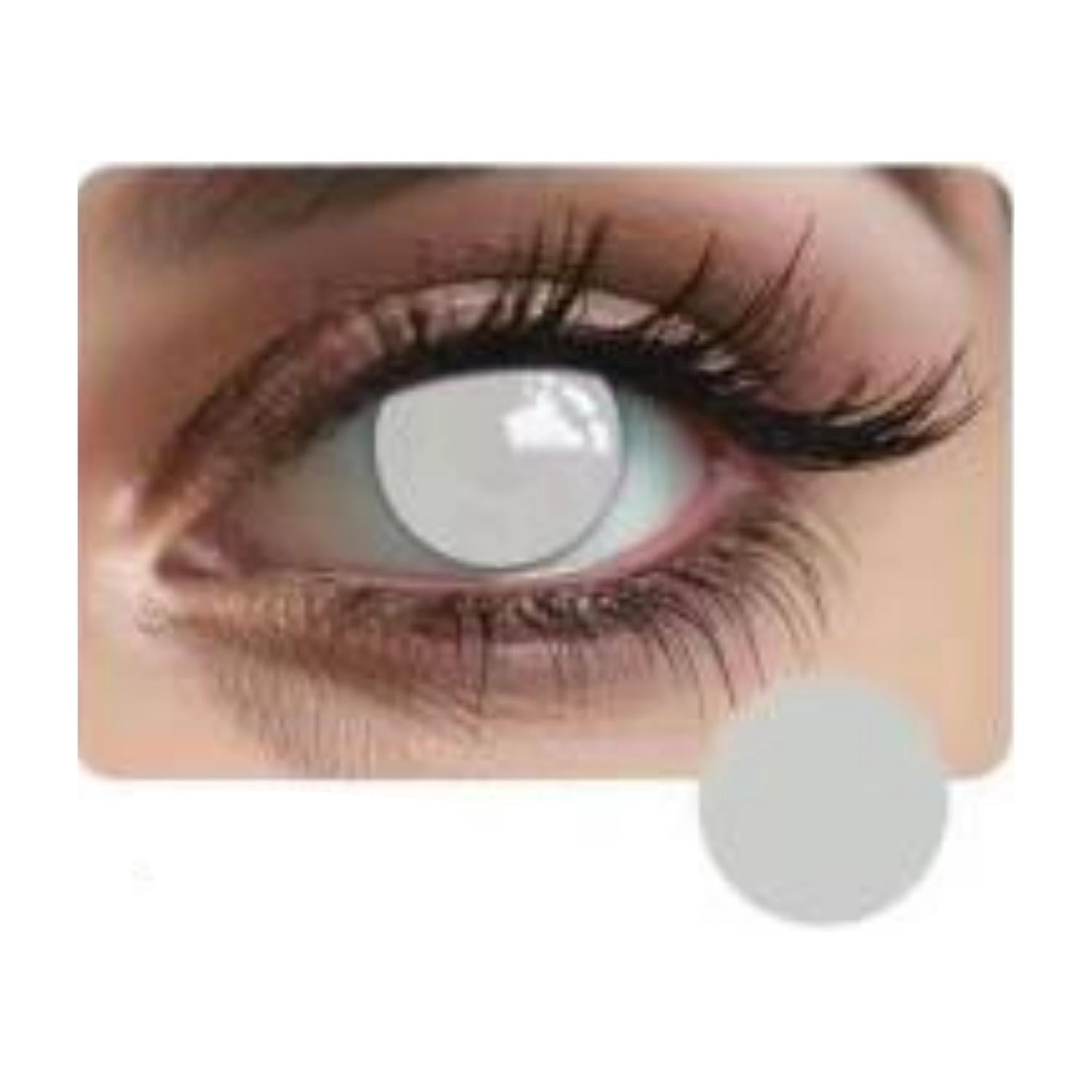 Ojos De Contacto Blanco Unids/par Blanco Lentes De Contacto Anual