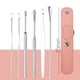 thumbnail image 1 of 6Pcs Ear Cleaner Wax Removal Tool Earpick Stick Springs Reusable Cleaning Earwax Spoon Swab Stainless Steel Ear Cure Health Kits, 1 of 3