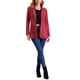 thumbnail image 2 of INSPIRE CHIC Blazer de Mujer de Imitación de Gamuza con Un Botón, Cuello con Solapa, Chaqueta de Traje Abierta con Bolsillos Talla L Roja, 2 of 6