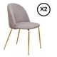thumbnail image 1 of Pack 2 Silla Gabrielle Lino Patas Doradas Gris, 1 of 3