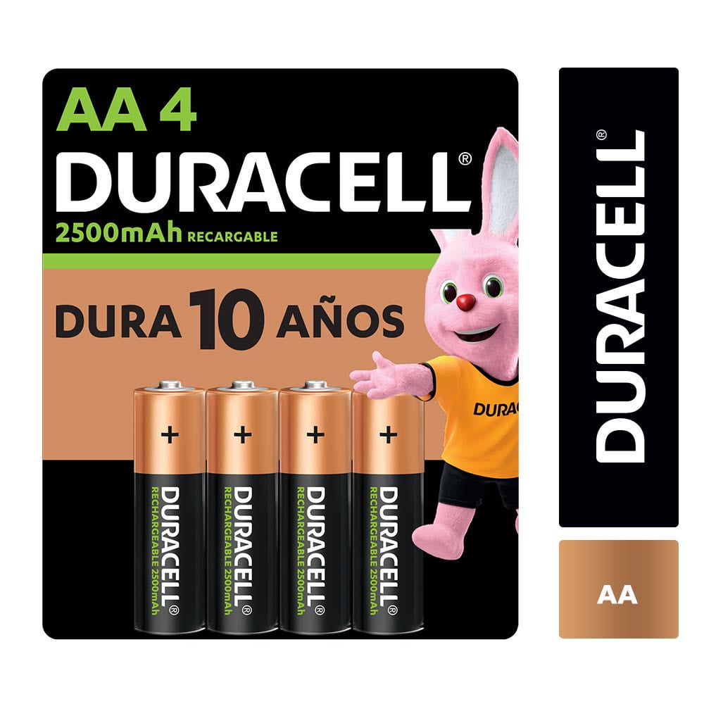Duracell - Pilas Recargables Aa X 4 2500mah