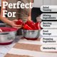 thumbnail image 4 of Tazones para mezclar Priority Chef 6 piezas, 7 qt (6,6 L) Acero inoxidable rojo, 4 of 7