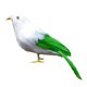 thumbnail image 2 of Aves en miniatura decorativas artificiales emplumadas figura modelo 1-blanco verde, 2 of 5