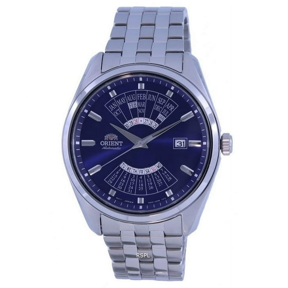 Reloj Digital Multi Year Calendar Azul Acero inoxidable Automático Hombre