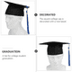 thumbnail image 4 of Gorro de graduación para adultos, estudiantes, birrete, gorro de graduación, accesorio para disfraces, accesorios para fotos, gorro de graduación unisex para adultos con borla ajustable, gorro de grad, 4 of 6