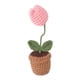 thumbnail image 5 of Mini Maceta Rústica Con Flores Tejidas A Mano, Estante Para Regalo De Cumplea?os Y Día De San Valentín, Tulipanes Rosas, 5 of 5