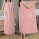 thumbnail image 3 of 1pc Quick-Drying Flower Pattern Bathrobe with Thick Straps for Women - Absorbent Spa Wrap Towel for Home and Bathroom, 3 of 5