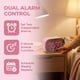 thumbnail image 4 of Reloj Despertador Digital Pequeño Dual REGALWOVEN para Dormitorio, Alarmas con Espejo con Radio FM y Función de Altavoz Rosa, 4 of 7