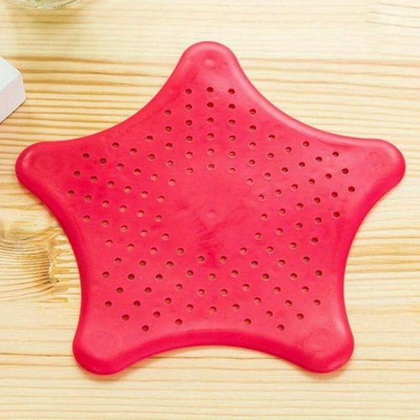 1pc, Rubber Hair Catcher, Starfish Shaper, Durable Hair Stopper Shower Drain Covers, Easy To Install And Clean, For Bathroom Bathtub And Kitchen