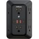 thumbnail image 1 of Extensor de enchufe, protector contra sobretensiones JCBlaon, 6 salidas y 4 puertos USB, 1 of 7