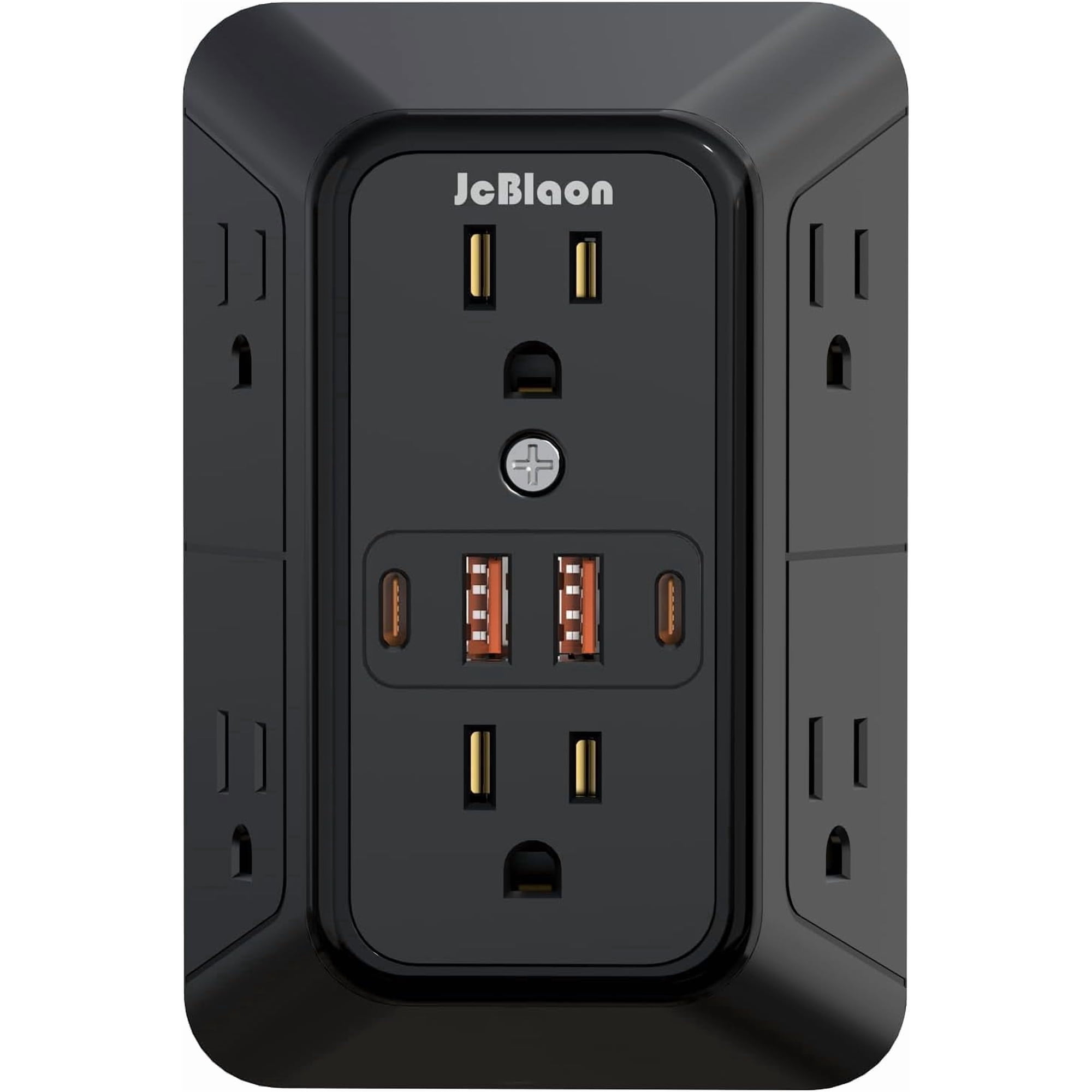 Extensor De Enchufe, Protector Contra Sobretensiones Jcblaon, 6 Salidas Y 4 Puertos Usb
