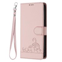 Funda Tipo Cartera Foxdock Para Oppo Reno13 F 5G Con Soporte, Ranuras, Rfid, Diseño De Gato
