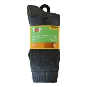 Top - Calcetines Largos Niños Algodón - Cobre Pack 5 Escolar C2