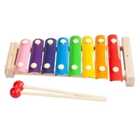 Bothyi - Tablero Ocupado De Xilófono Colorido, Tambor De Mesa De Percusión Para Bebés, Arcoíris