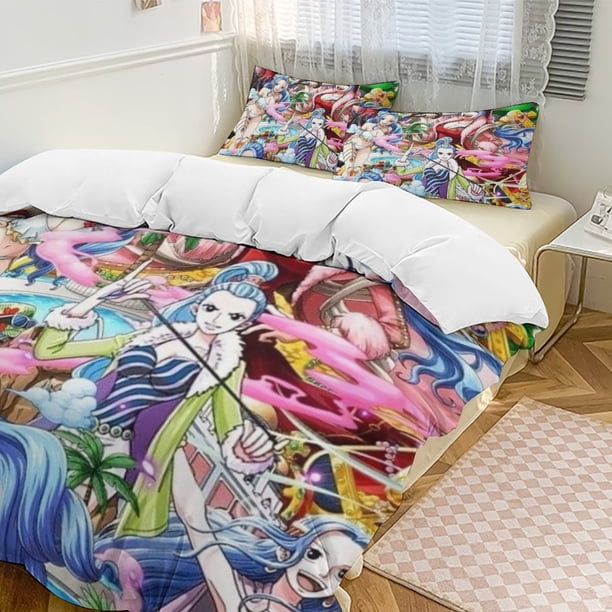 Nefeltari Vivi Bed Duvet Cover Funny Anime Cartoon Bedding Sets Lightweight 3 Piece Comforter Sets