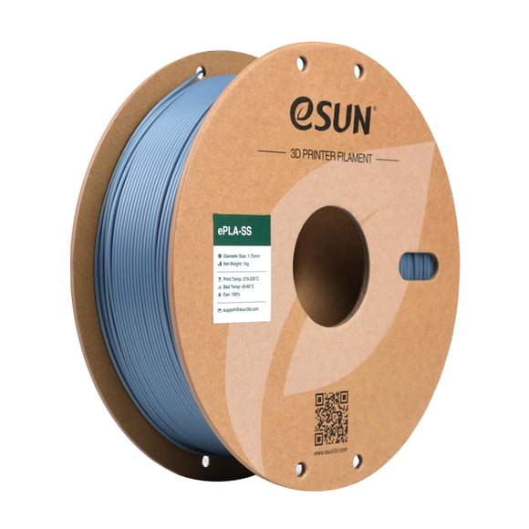 Filamento para impresora 3D eSun PLA Basic, bobina de 1,75 mm y 1 kg, color gris claro