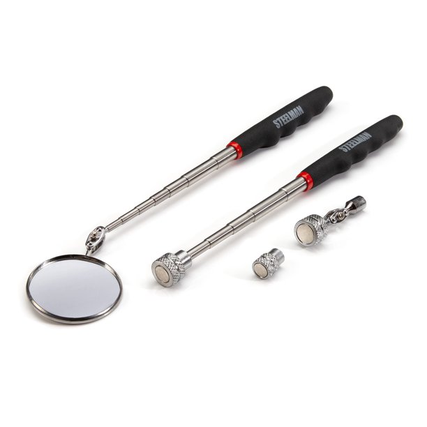 Kit telescópico de espejo de inspección y herramienta magnética de recuperación Steelman – 4 piezas