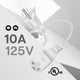 thumbnail image 3 of Cable de extensión de alimentación TNP Universal (1 m) NEMA 5-15R a 5-15P, 3 of 7