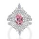 thumbnail image 1 of Juego de Anillos de Boda de Moissanita de 2 Quilates para Mujer Color D VVS1 Juego de Anillos de Compromiso Ovalado Plata Esterlina 925 Eternidad Juegos de Anillos Nupciales para Mujer Talla 5-10, 1 of 7