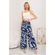 thumbnail image 2 of Pantalon Mujer Palazzo Floreado Tipo Lino Pretina Alta Elasticado 3008, 2 of 3