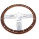 thumbnail image 5 of Volante Newworldmotoring 36 cm Madera Pulida con Botón de Claxon Bowtie, 5 of 7