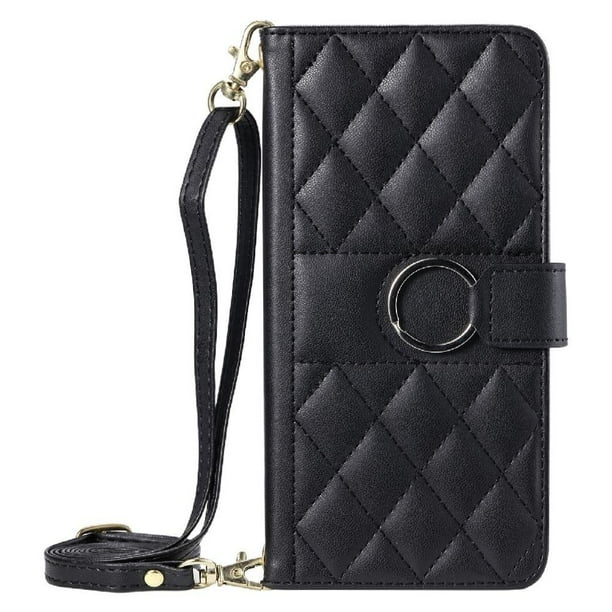 Funda tipo billetera FOXDOCK para Samsung Galaxy A14 4G/5G – Tapa abatible con correa para mujer