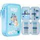 thumbnail image 1 of Estuche Bluey de 2 compartimentos con útiles escolares incluidos, 1 of 6
