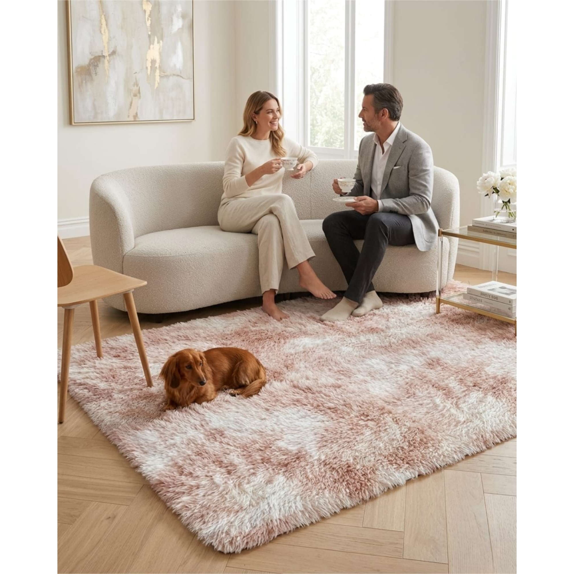 Mylhogar - Alfombra Shaggy Peluda Extra Suave Verano / Invierno 300 X 200 Cm