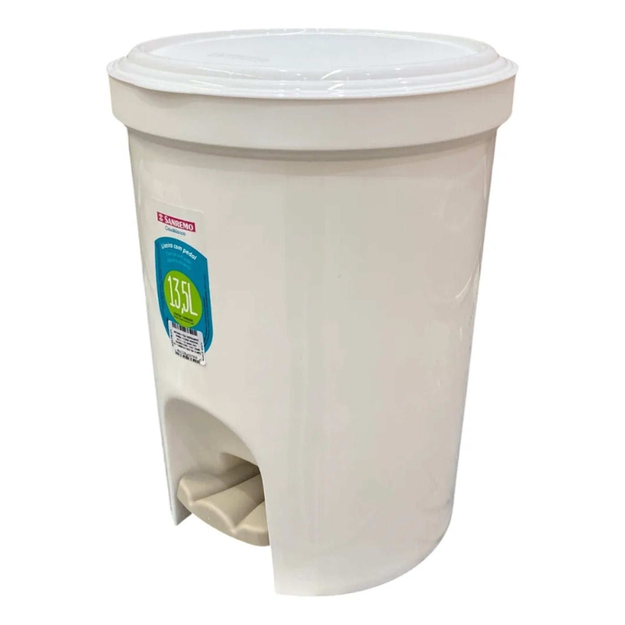 Basurero 13,5 Lts San Remo Beige Con Pedal