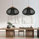 thumbnail image 3 of Lampara Colgante Rattan Negro Etéreo 80cm, 3 of 10